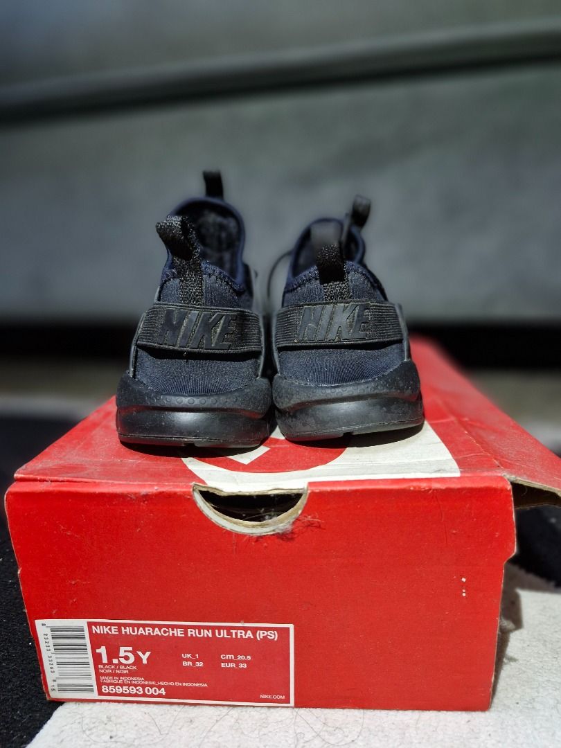 NIKE HUARACHE RUN ULTRA BLACK UK 1 Men s Fashion Footwear