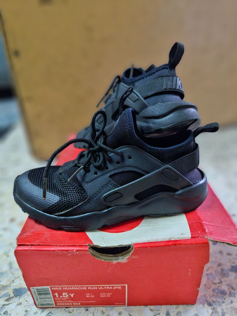 NIKE HUARACHE RUN ULTRA BLACK UK 1 Men s Fashion Footwear