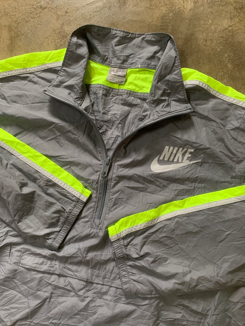 nike neon windbreaker jacket swoosh sportswear vintage vtg og