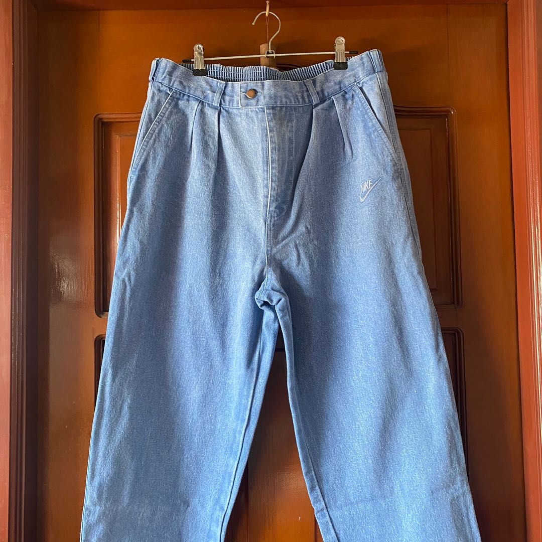 Nike wideleg denim pants