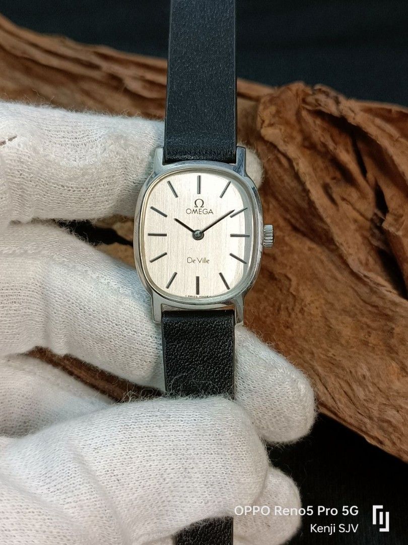 Omega DeVille SS wind 21x24mm tonal Ladies Ori crown crystal