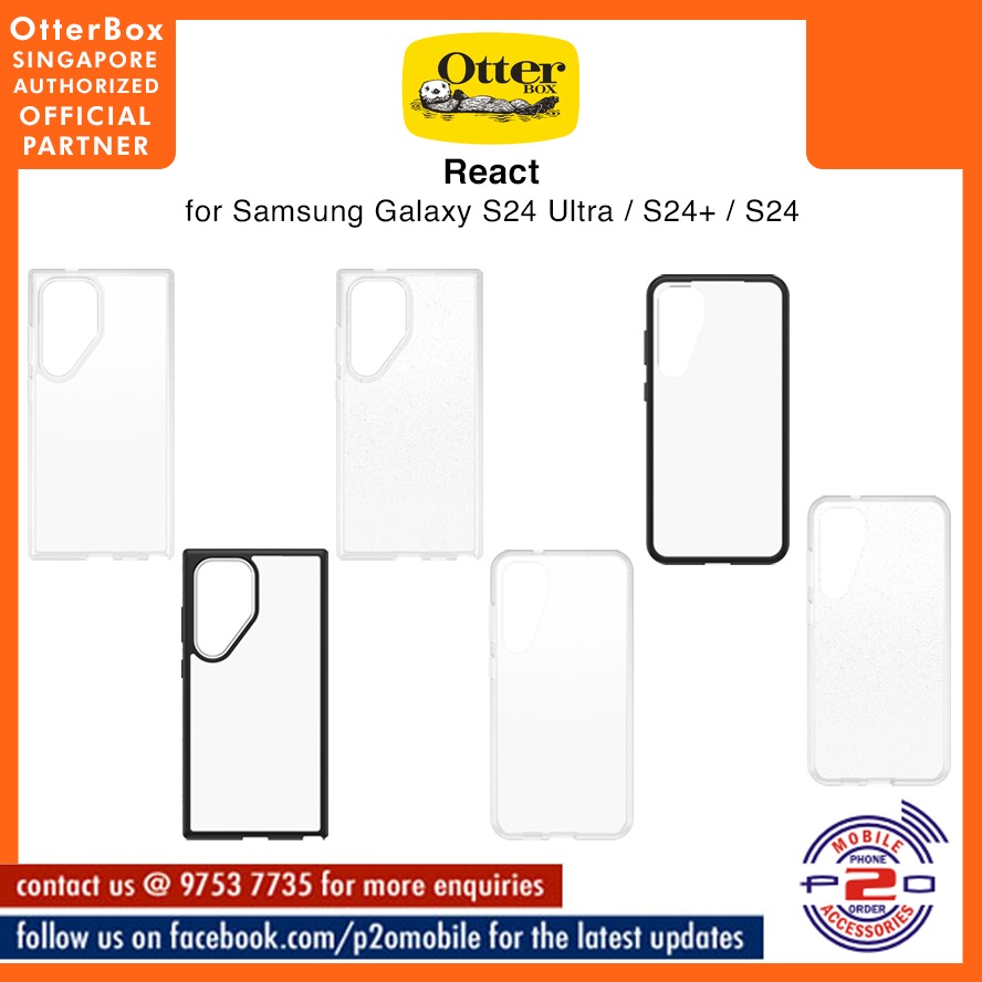 Otterbox React for Samsung Galaxy S24 Ultra / Galaxy S24+ / Galaxy S24,  Mobile Phones & Gadgets, Mobile & Gadget Accessories, Cases & Sleeves on  Carousell