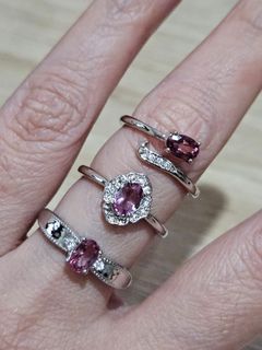 Pink Topaz Stone Dainty Ring