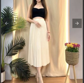 Long pleated skirt malaysia sales