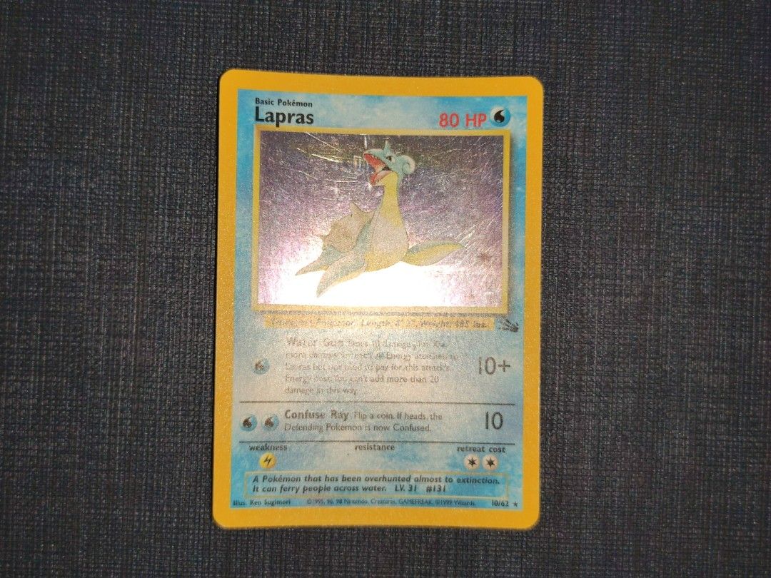 Pokemon Lapras 10/62 Fossil Holo Rare, Hobbies & Toys, Toys & Games on Carousell Pokemon Lapras 10/62 Fossil Holo Rare, Hobbies & Toys, Toys & Games on Carousell