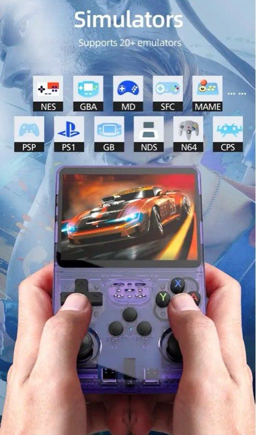 R36S Retro Handheld Video Game Console Linux System 3.5 Inch IPS Screen  R35s Pro Portable Pocket Video Player 64GB Games