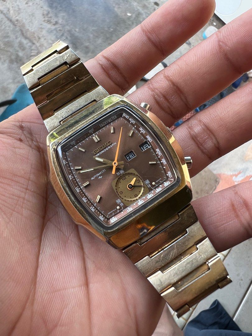 Rare seiko monaco tank tonneau 7016 5020 Men s Fashion Watches