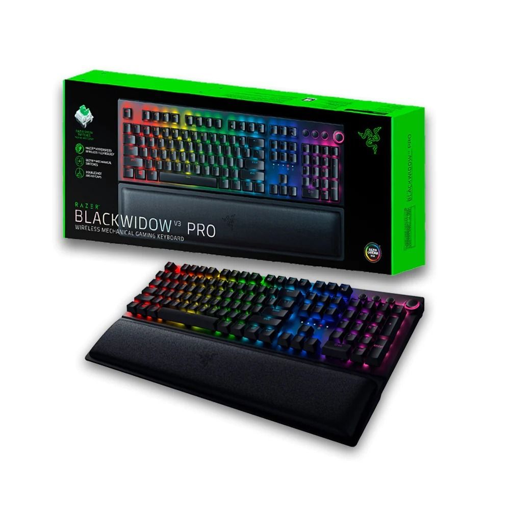 Razer Blackwidow V3 Wired Mechanical Gaming Keyboard for PC, Chroma RGB,  Wrist Rest, Quartz