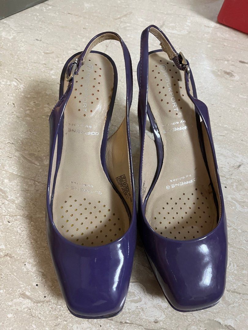Purple and deals black pumps