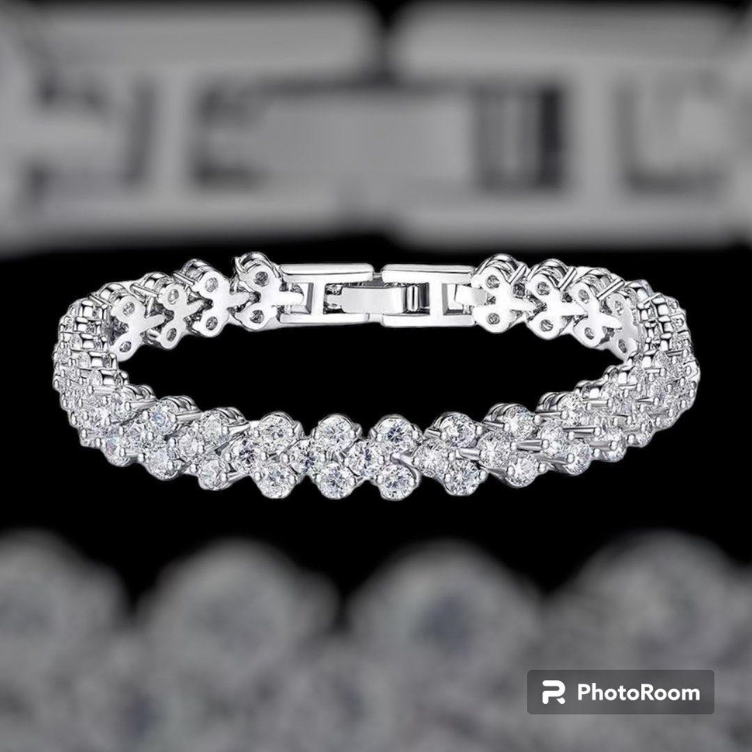 Roman Full Diamond Bracelet w GRA Certificate