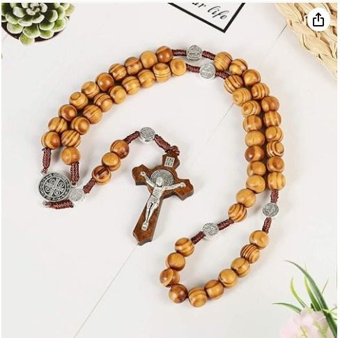 Rosary Beads Catholic Wood Cross Necklace for American Men Women Girls Boys Rosary Necklace Wood ZC0360 Women s Fashion Jewelry Organisers Body Jewelry on Carousell