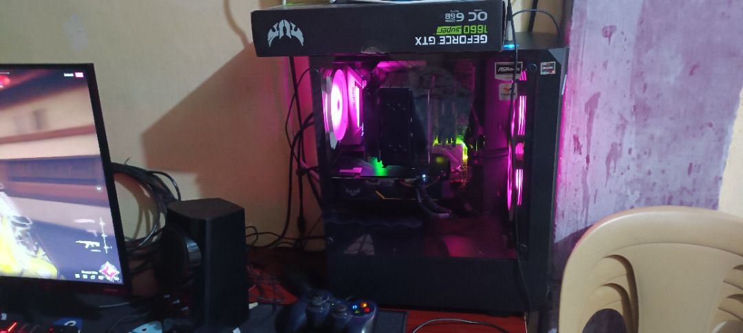 Ryzen 5 5600 build (Category: Desktops) located in Pasig City. Submitted by olxph_97084647 (Listing ID 1252593238, Image 3). Description: Selling my RIG I have all the boxes Full Specs cpu Ryzen 5 5600 motherboard Asrock B450m Steel Legend cpu cooler Deepcool Gammaxx 400 EX ram T-force 2x816gb 3600 drive Kingtson 1tb m.2 ssd gpu Asus Gtx 1660 super psu Corsair 650 watts case Rakk Dulus fans Dark flash c6ms Message me here or text me through my mo