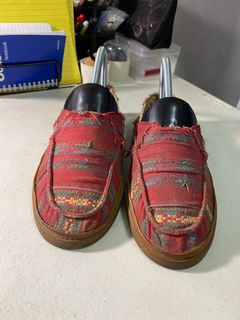 Sanuk Red Shoes Women s Fashion Footwear Loafers on Carousell