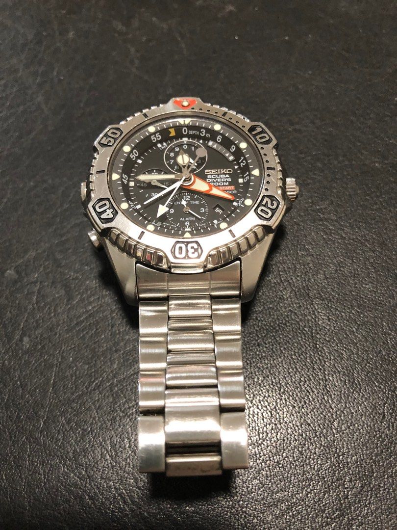 Seiko scuba diver's 200m sale auto start depth sensor