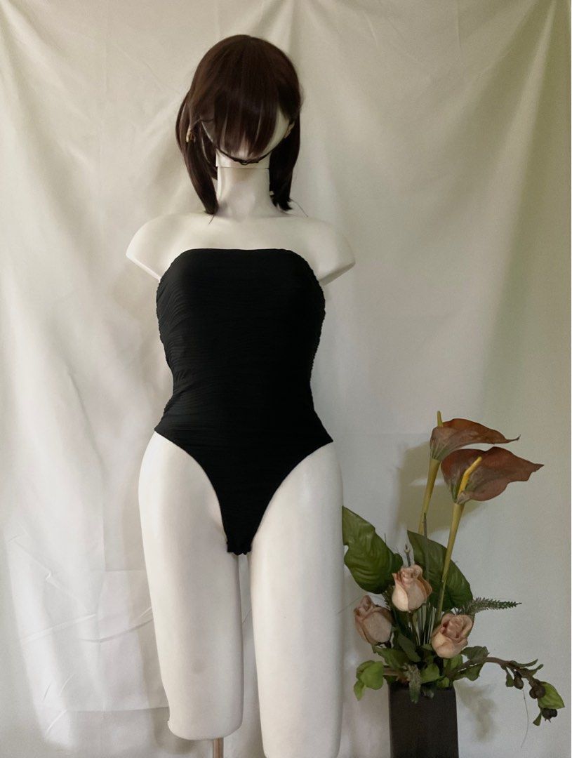 SHEIN PETITE Solid Tube Bodysuit