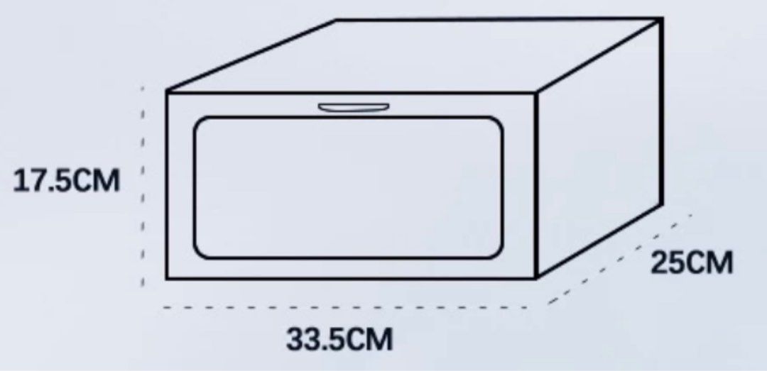 Rectangular shoe clearance storage box
