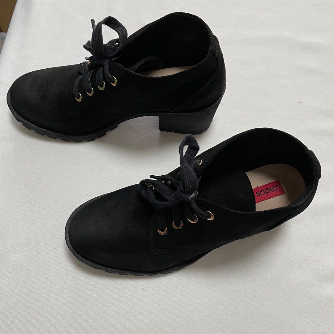Special Offer Like New LONDON REBEL Brand 3 Heel Black Chunky
