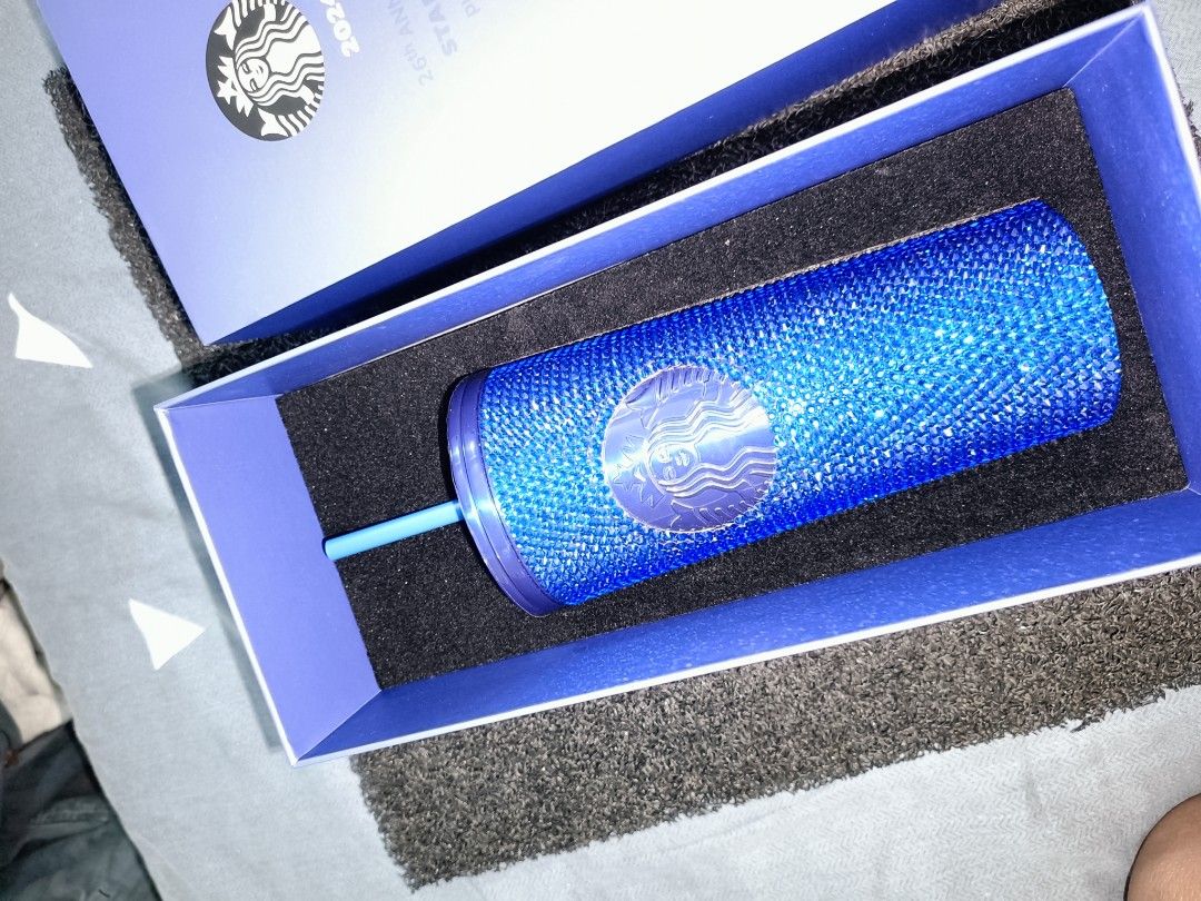 Starbucks 16oz Stainless Steel Cold Cup Sapphire Rhinestone 26th starbucks-16oz-stainless-steel-cold-cup-sapphire-rhinestone-26th