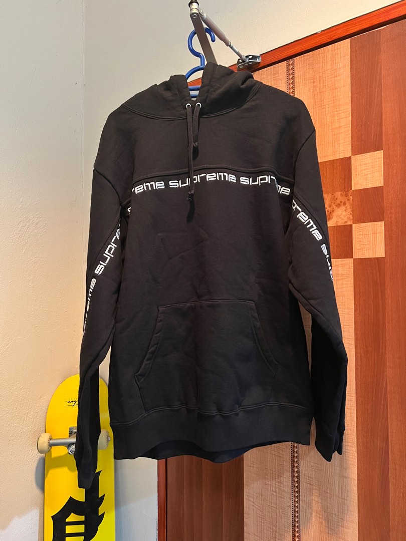 Supreme outlet text hoodie