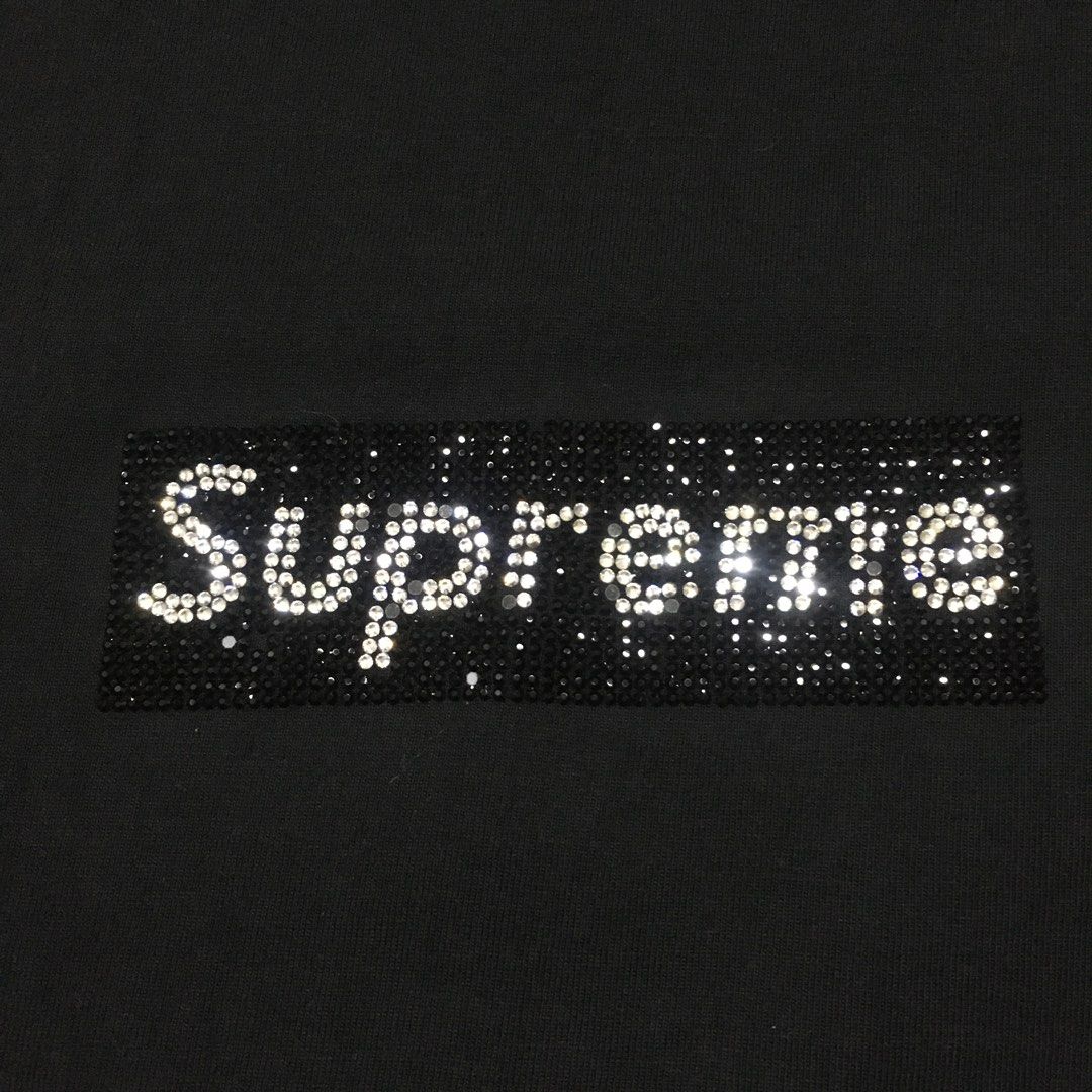 Supreme x swarovski online box logo hoodie