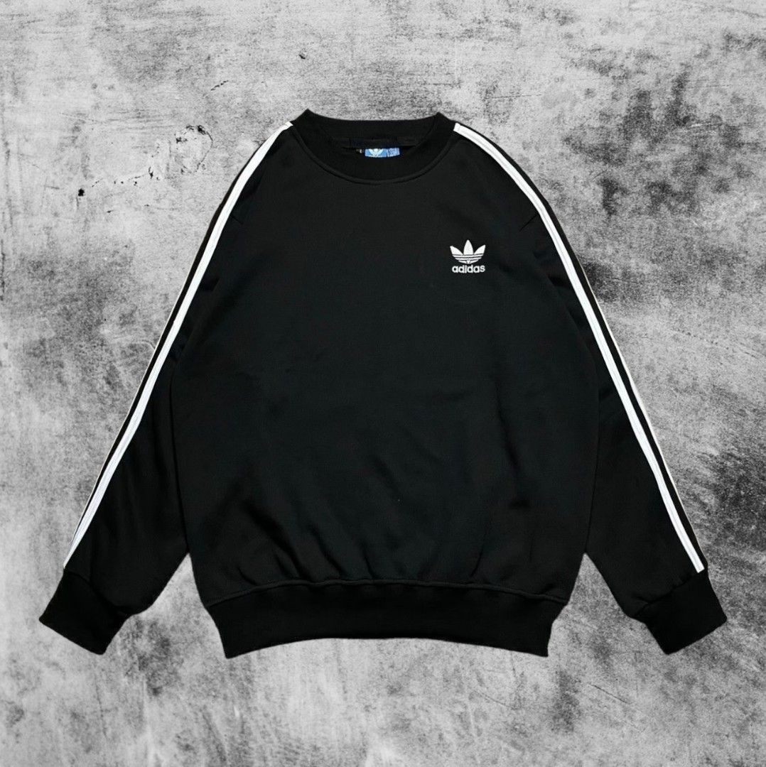 Sweater Crewneck Adidas 3 Foil Hitam