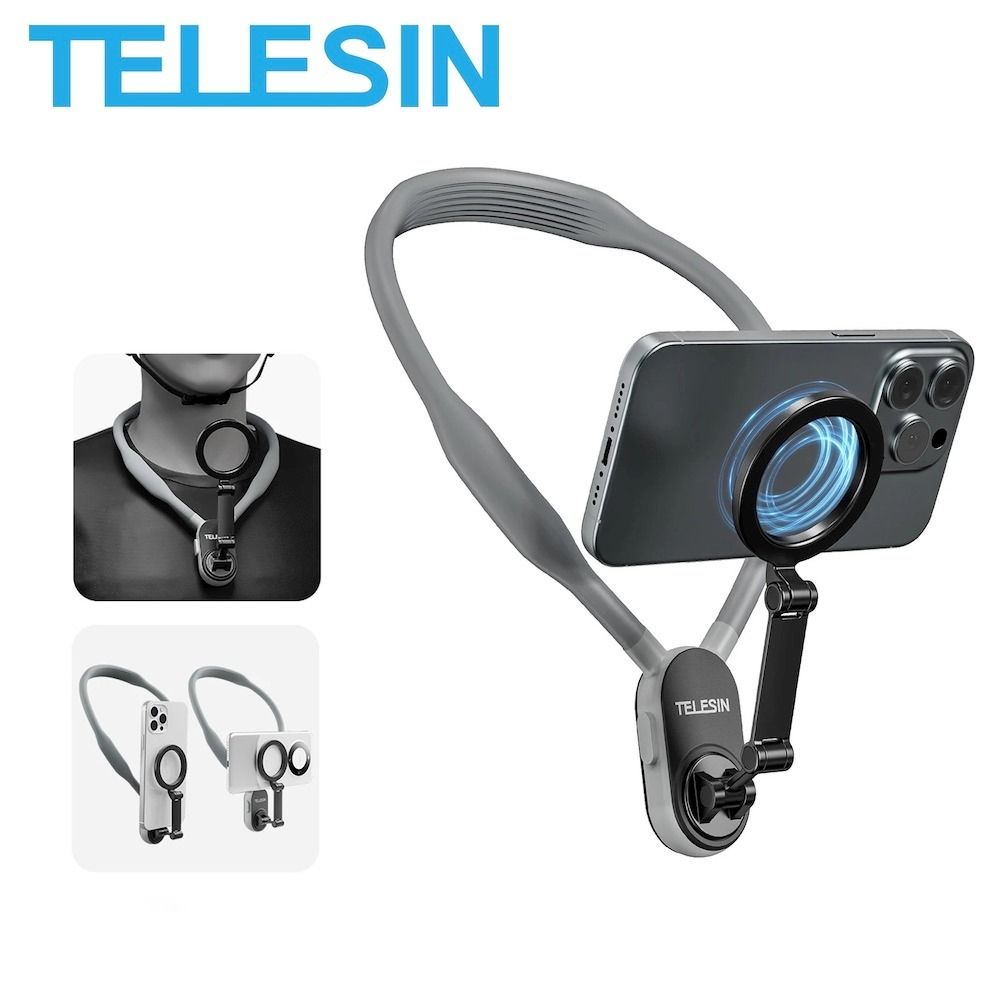 TELESIN Silicone Magnetic Neck Holder Phone Mount for Mobile Smartphone,  Photography, Photography Accessories, Other Photography Accessories on  Carousell