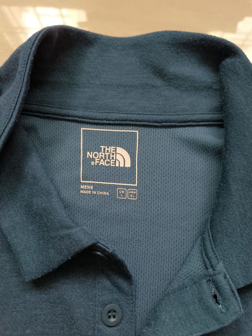 North face on sale polo shirt xl