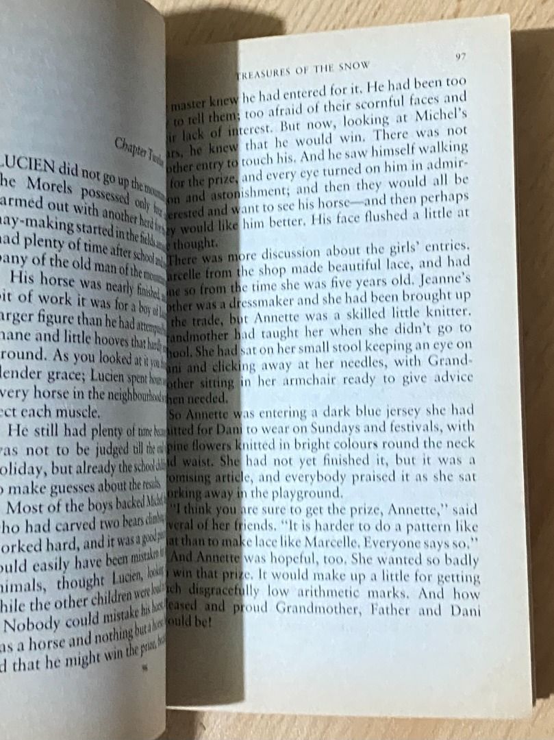 Treasures of the Snow by Patricia St. John (1985), Hobbies