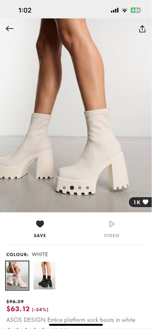 White ankle boots chunky heel outlet