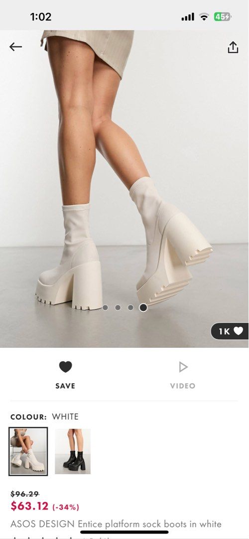 White best sale booties asos