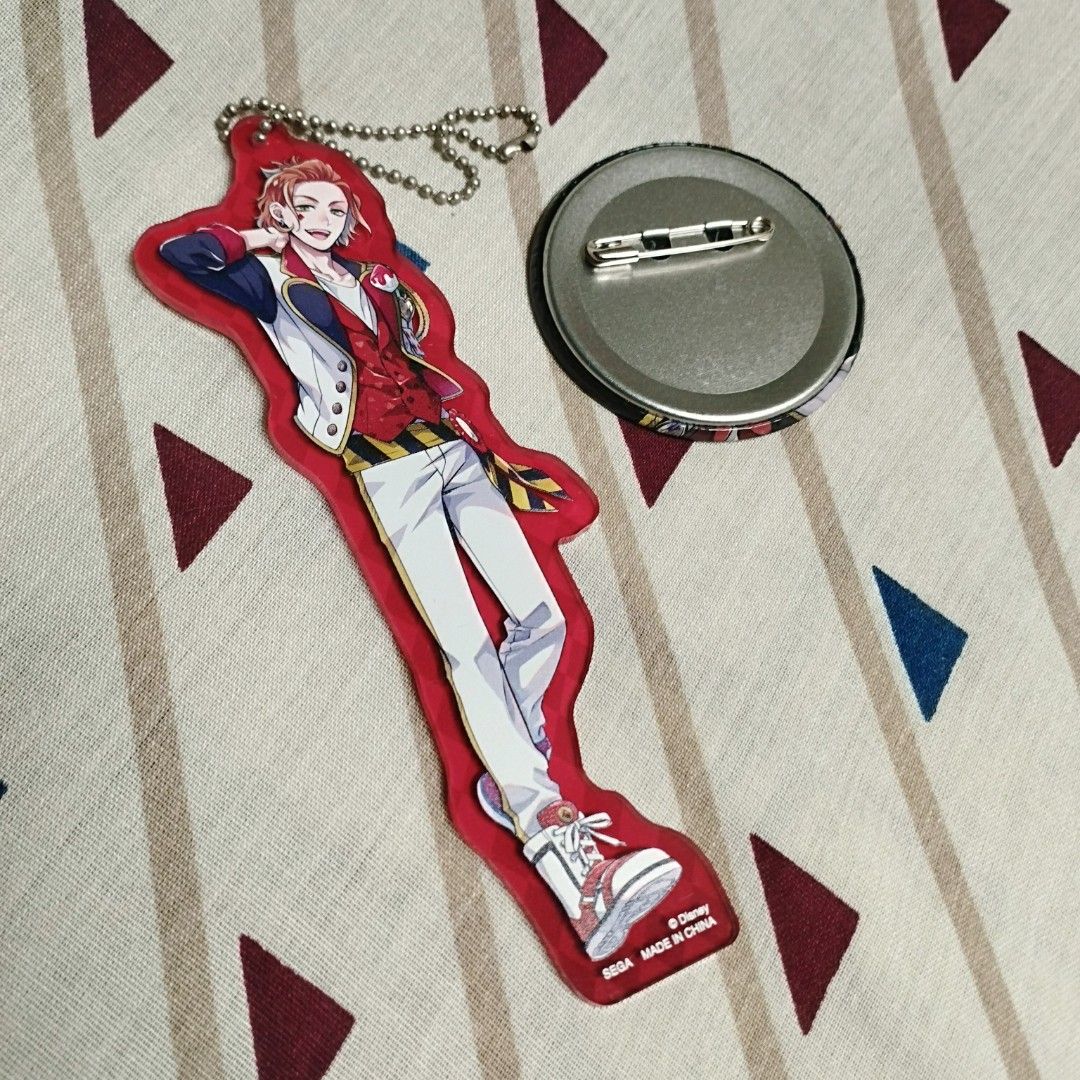 Twisted Wonderland Cater Diamond Merch Bundle (Category: Character Goods) located in Quezon City. Submitted by negoshople (Listing ID 1280635779, Image 2). Description: Brand: ©Disney SEGA Inclusions: • 1x Acrylic keychain • 1x Button pin RFS: Decluttering Promo price: Get all Twisted Wonderland bundles for PHP400 to get additional freebies: • Jade Leech acrylic keychain • Leona Kingscholar acrylic keychain • Sebek Zigvolt button pin #2024declutt