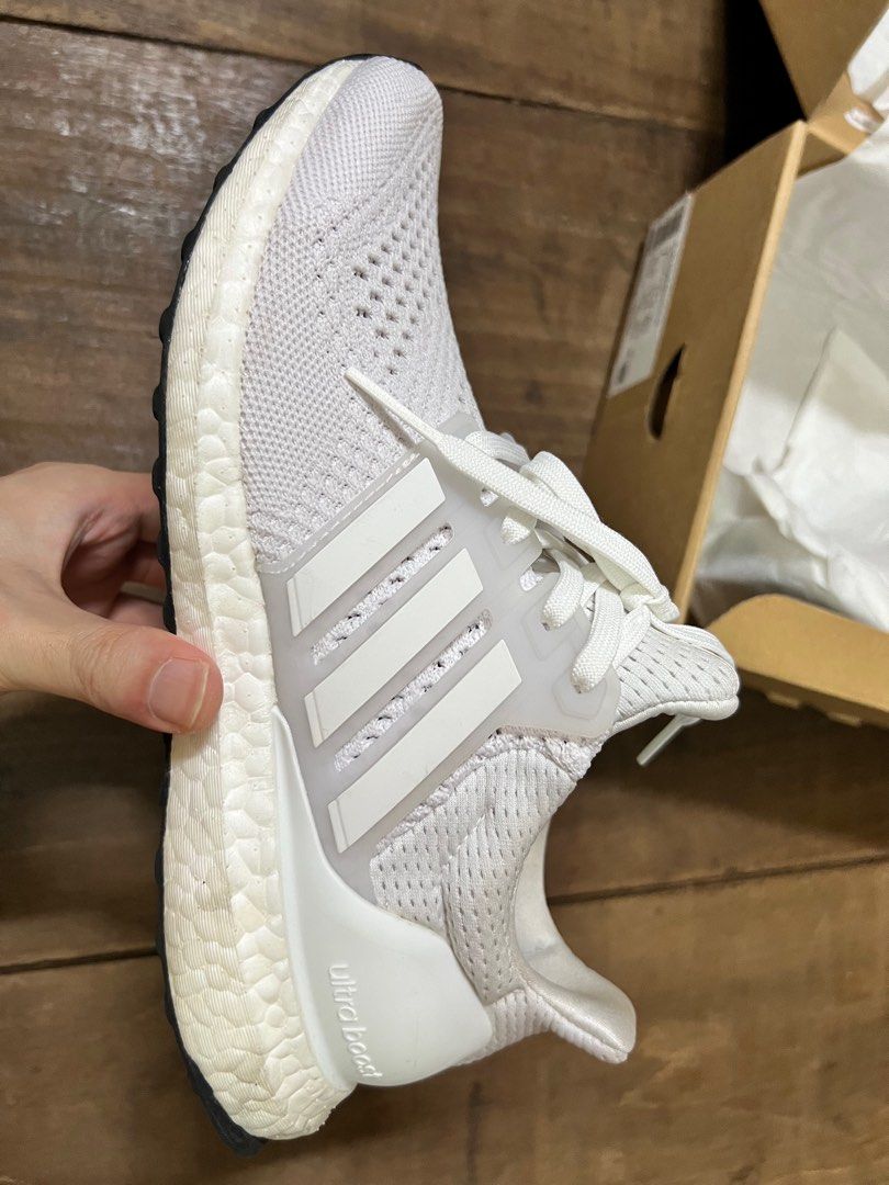 Adidas ultra boost store triple white on feet