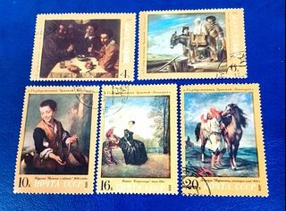 USSR 1972 - Foreign Paintings in Soviet Museums 5v. (used) COMPLETE SERIES