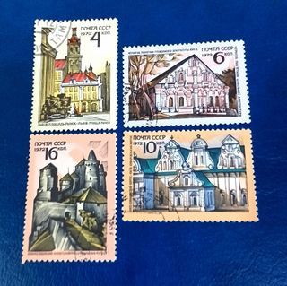 USSR 1972 - Ukraine's Architectural Monuments 4v. (used) COMPLETE SERIES