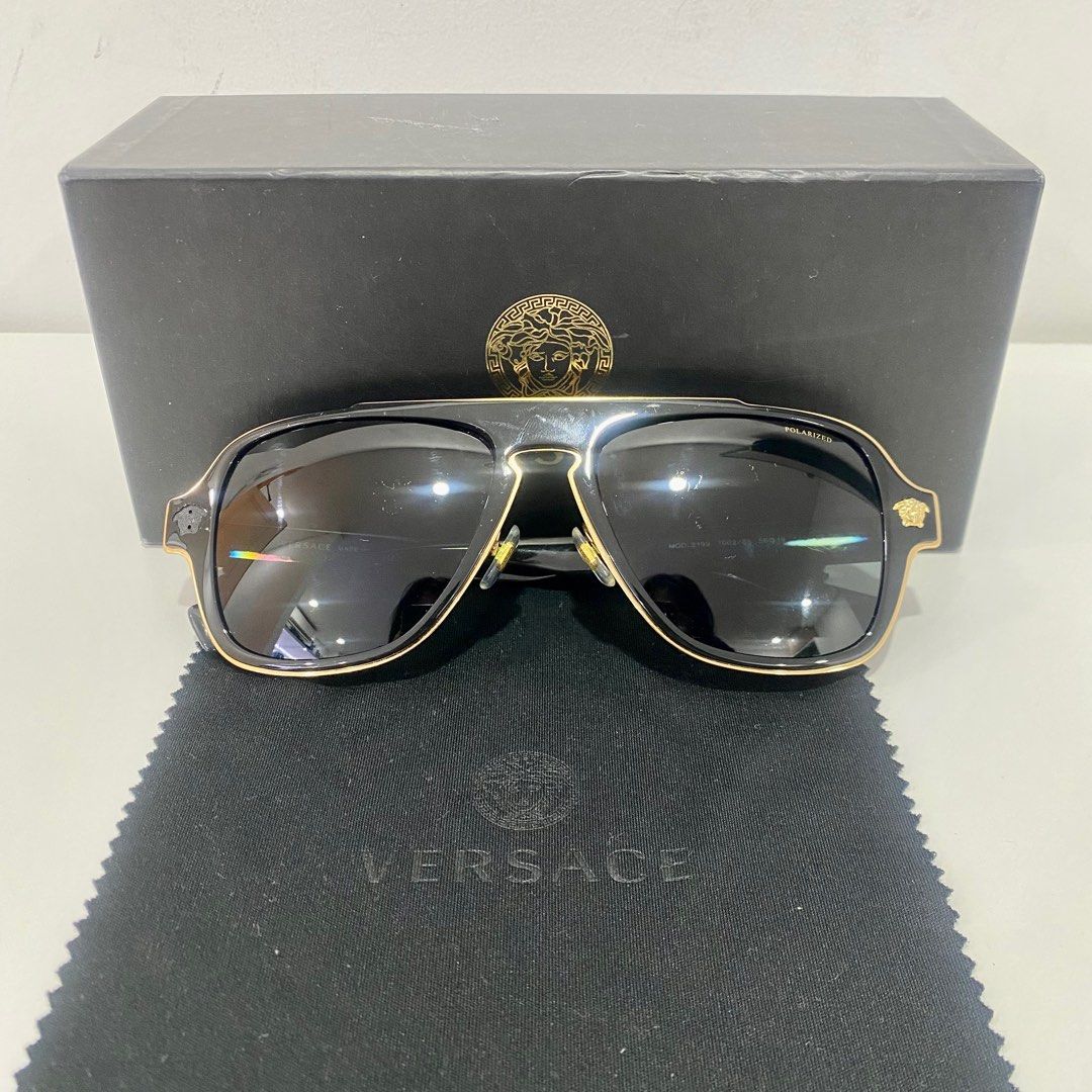 Versace Sunglasses - Black - Rectangle - Trendyol