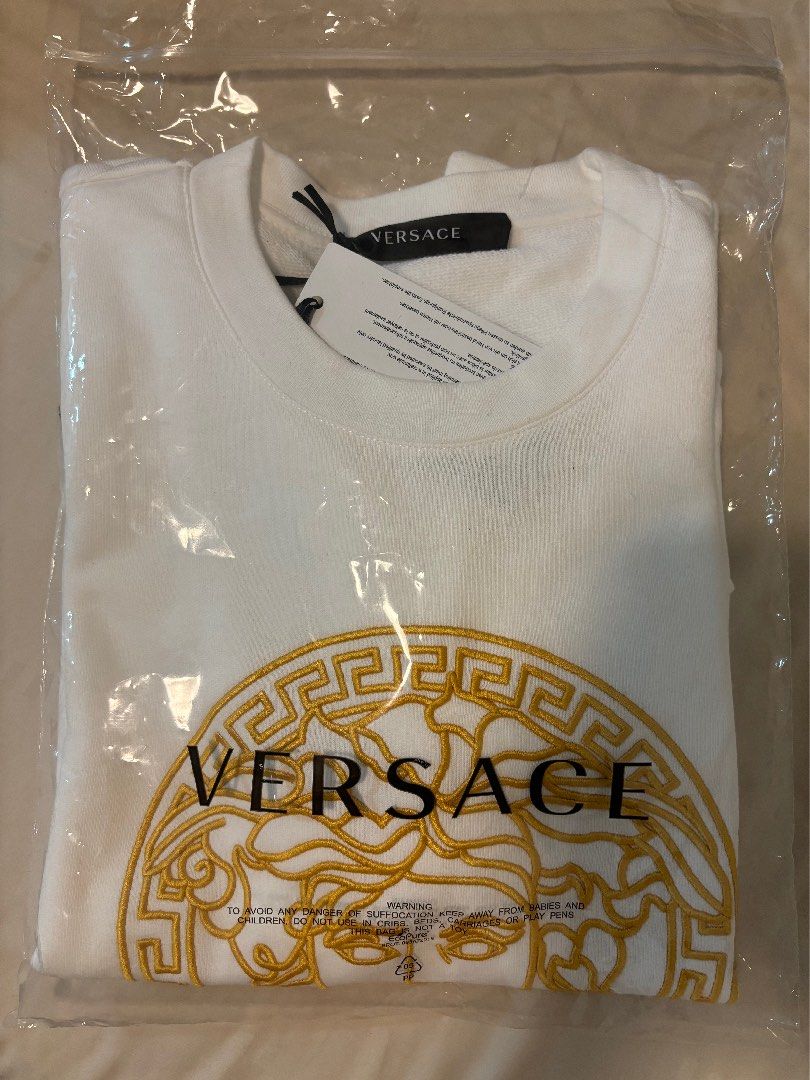 Versace white sale sweater
