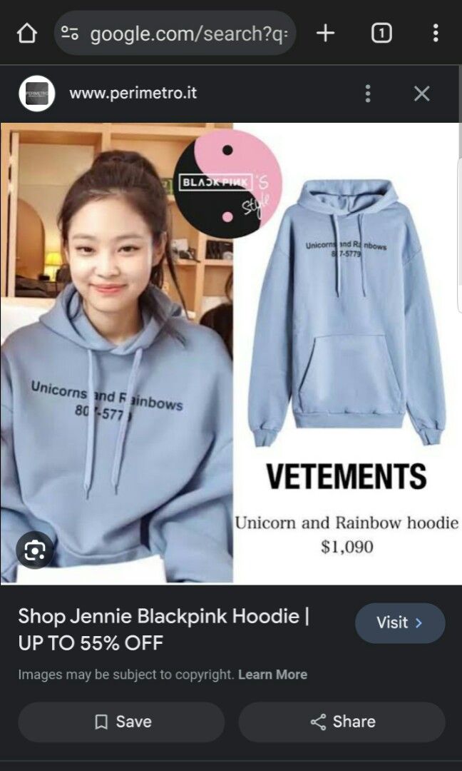 Blackpink jennie unicorn hoodie sales
