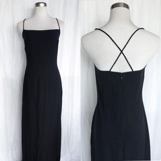 Meryl Drape Maxi Dress in Vintage Black