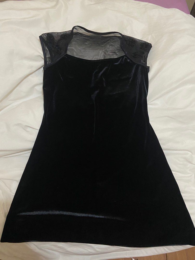 VINTAGE All That Jazz velvet mini dress Women s Fashion Dresses