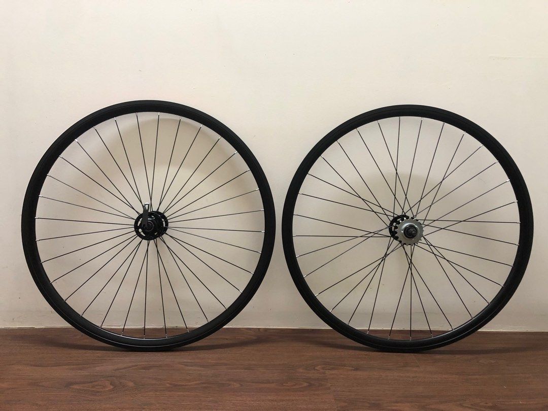 Vintage Retro Classic Legend Black 700C Rim Brake Fixie Fixed Gear