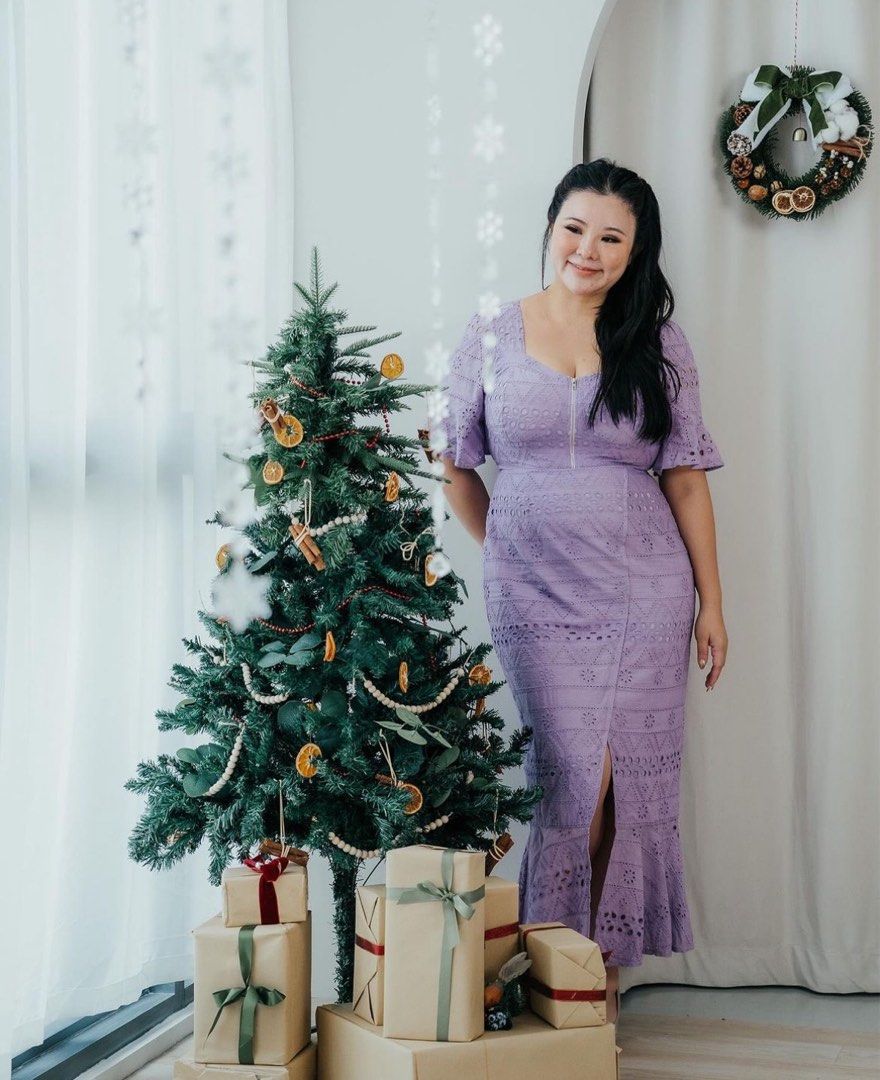 Purple lace shop dress uk
