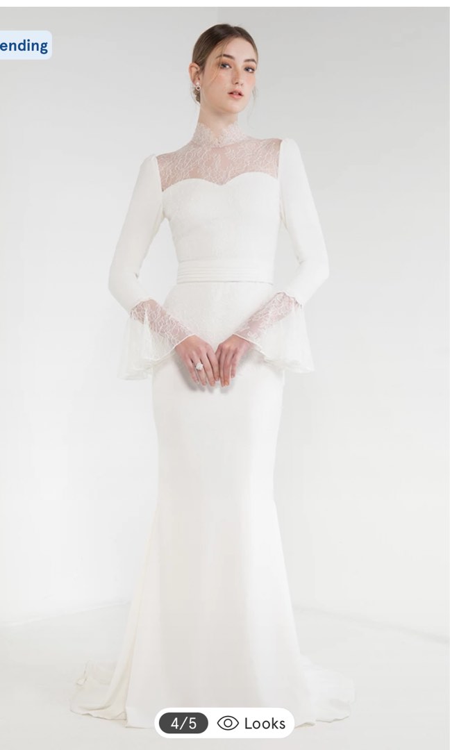 White cheap dinner gown