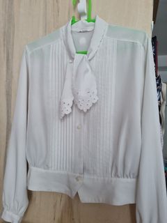 White Lolita Longsleeves with Ribbon S