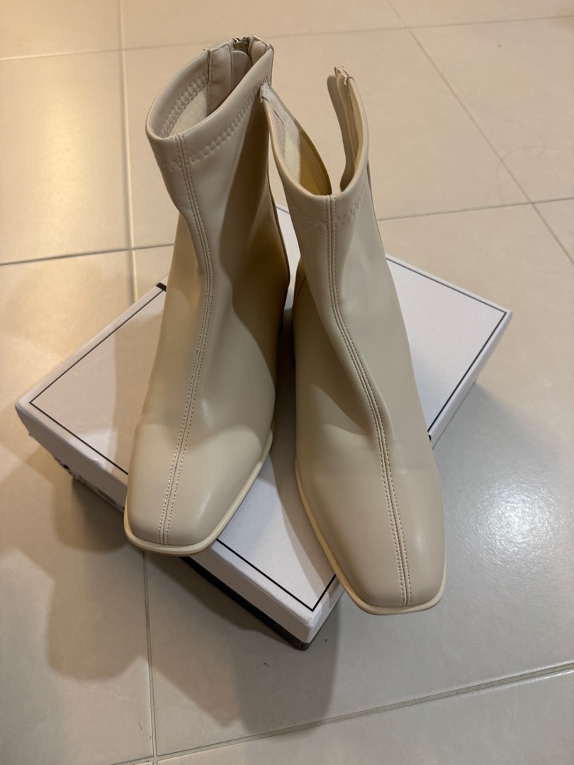 White short boots sales