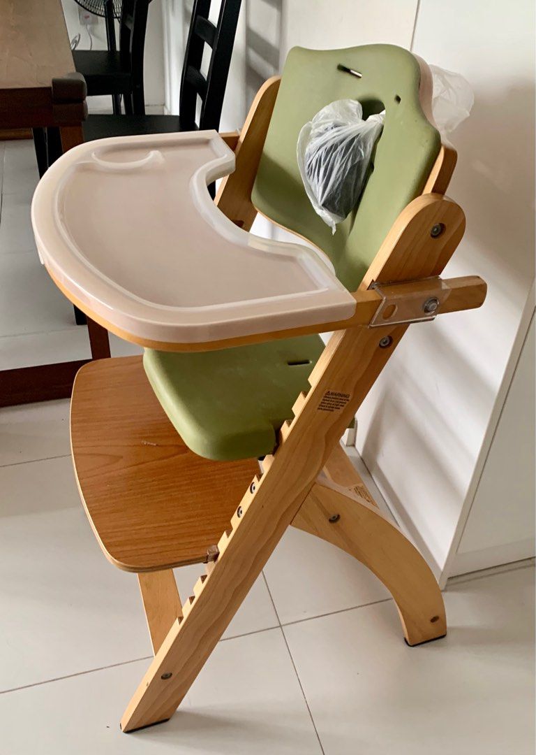 Wooden high chair 2025 tray