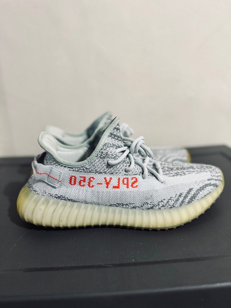 YEEZY 350 V2 BLUE TINT Men s Fashion Footwear Sneakers on Carousell