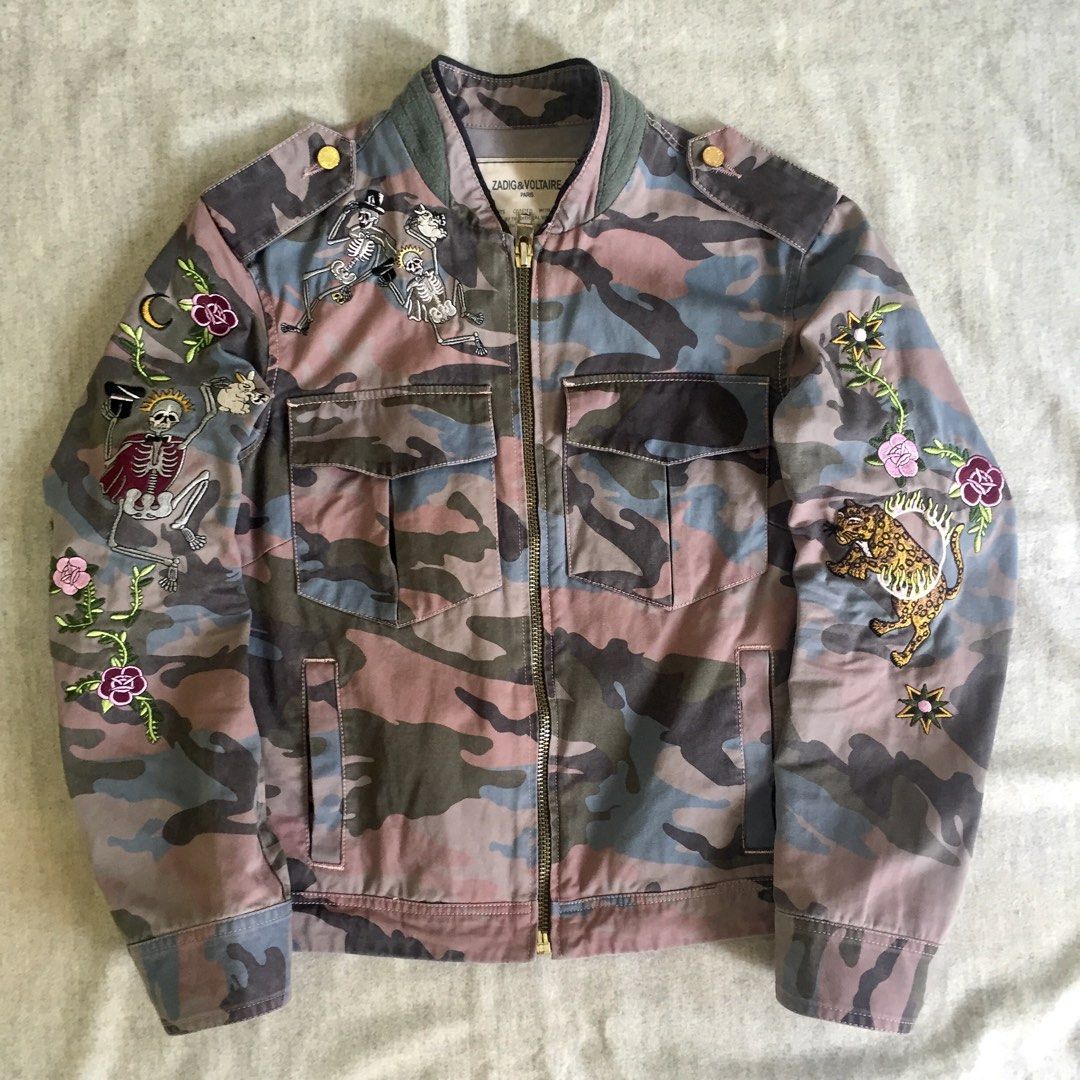 Zadig and voltaire hot sale camo jacket