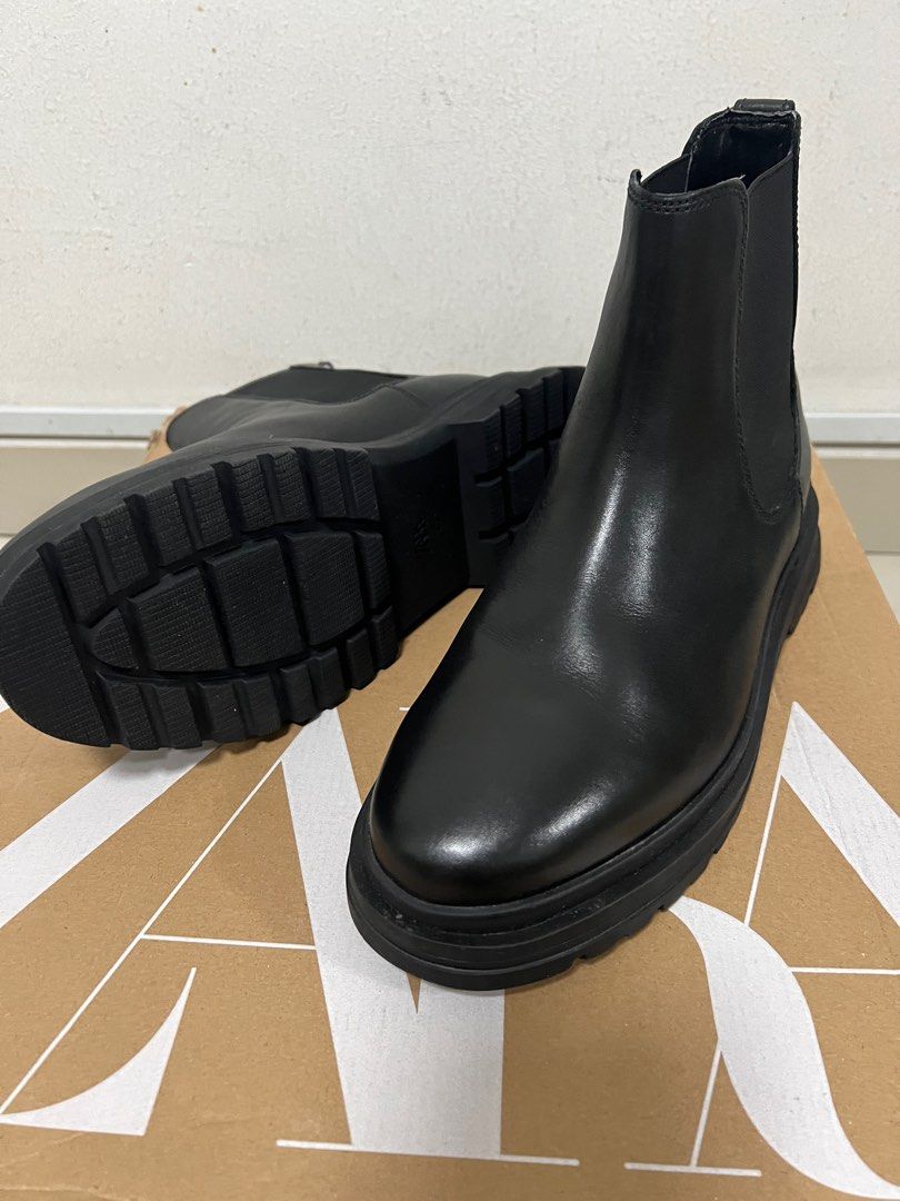 Zara Man Hi Cut Boots Real Leather New Men s Fashion Footwear Boots on Carousell