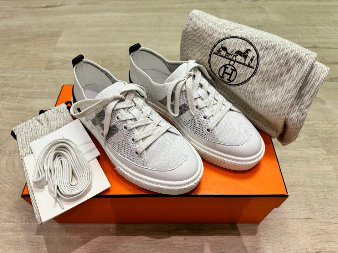 Hermes sales white shoes