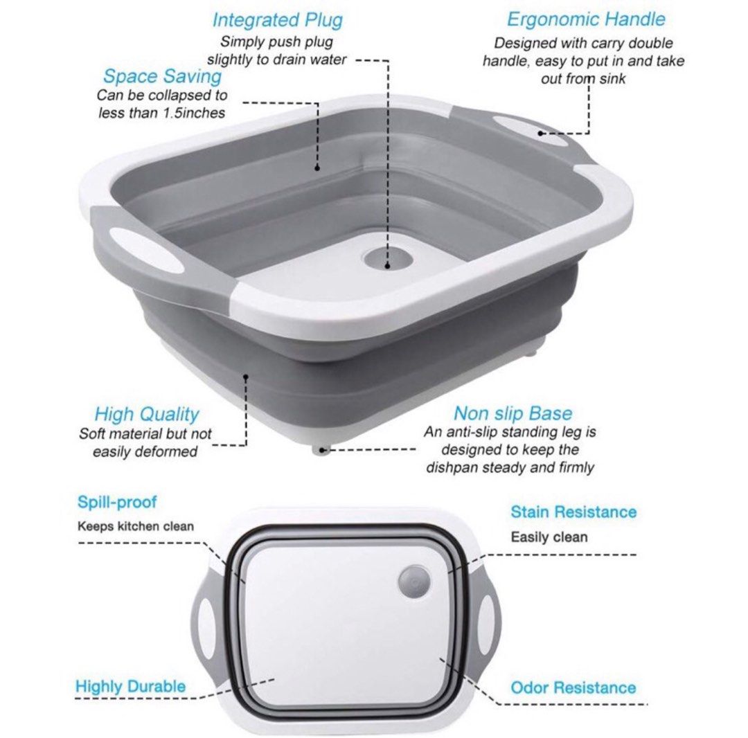 2 in 1 Chopping board / basin (Category: Knives & Chopping Boards) located in Singapore. Submitted by homefurniture1958 (Listing ID 1275931112, Image 1). Description: A brand new chopping board/ basin as pictures shown self collect at Blk637B Punggol Drive lift lobby .